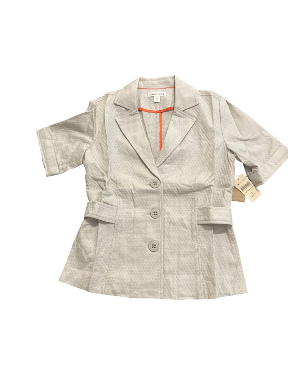 Vintage Coldwater Creek NWT Short Sleeve Slim Blazer Jacket Women Size 6
